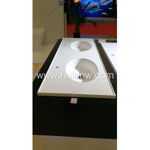 Doule bowl pure acrylic embedded washbasin